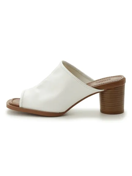 Sabot Open Toe Heeled Sandals